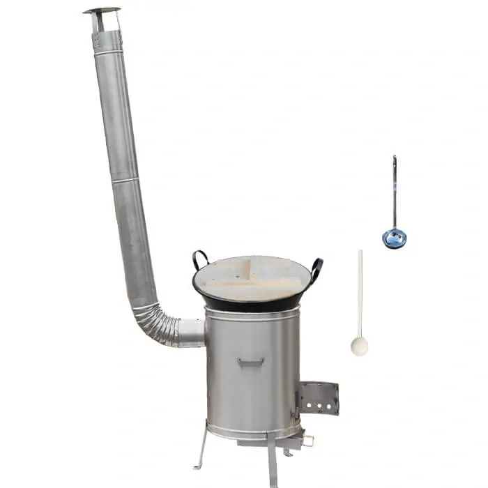 Zabíjačkový smaltovaný kotol 100 L + nerezová kotlina (1,5 mm) 60 cm LUX + vareška a naberačka