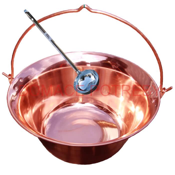 Medený kotlík 20 L + antikórová naberačka