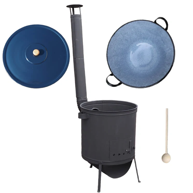 Smaltovaný kotol 70 L na zabíjačku + žiaruvzdorná kotlina 53 PLUS 600 4 MM + vareška