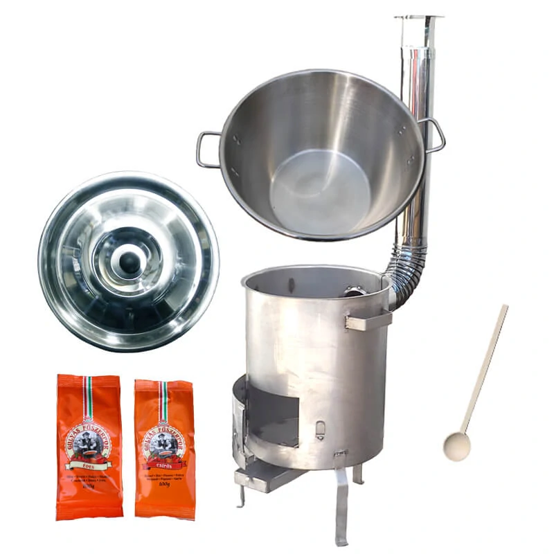 Nerezový kotol 40 L + nerezová kotlina 45 cm 1,5 mm STRONG EXCLUSIVE, + paprikové korenie na guláš