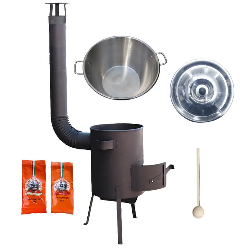 Nerezový kotol 40 L + žiaruvzdorná kotliny 45 cm PLUS 600 4 MM + paprikové korenie na guláš