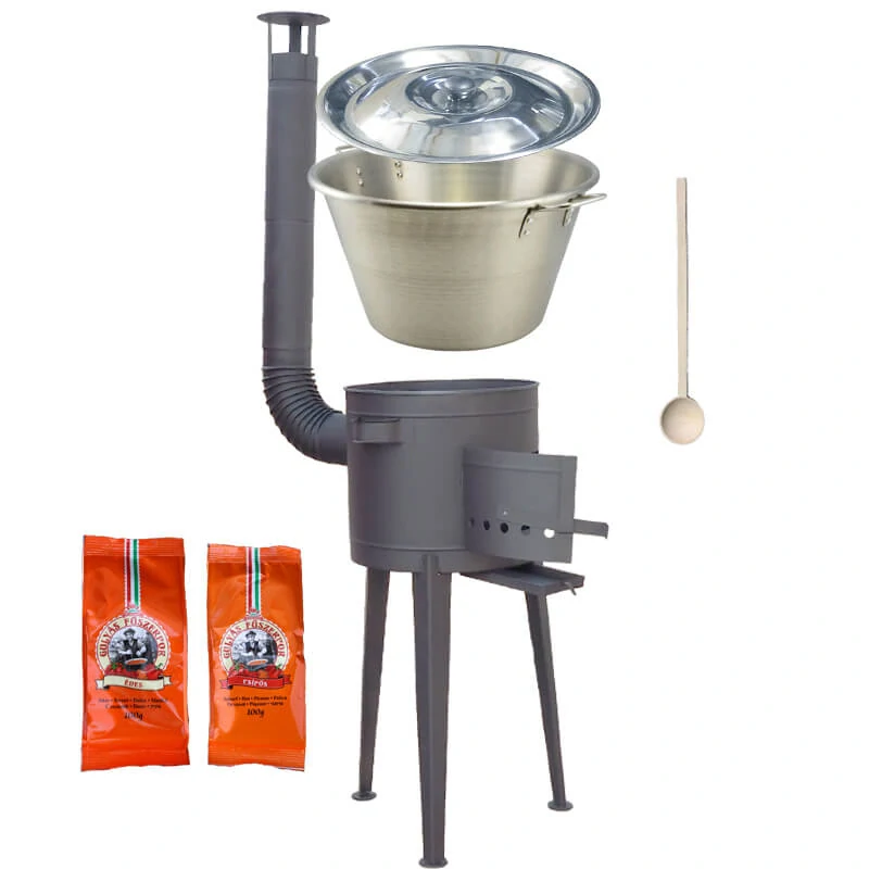 Nerezový kotol 40 L + vysoká kotlina 47 cm (2,0 mm) HODO Plus 600 + paprikové korenie na guláš