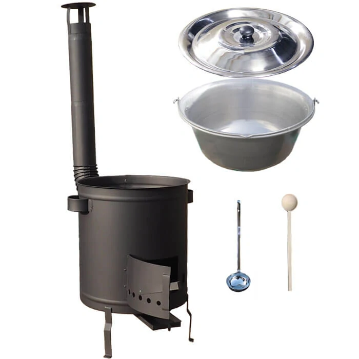 Nerezový kotlík 15 L (1,5 mm) + hrubostenná (1,5 mm) a žiaruvzdorná kotlina 36 PLUS 600