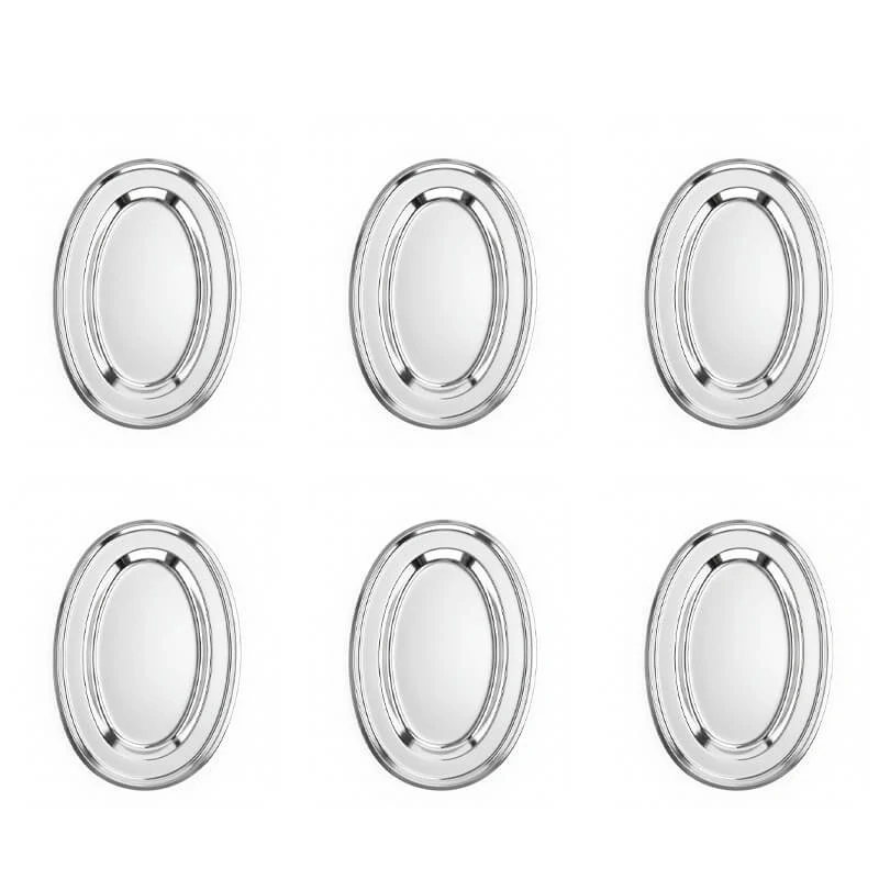 Nerezové podnosy pre catering – set 6 ks (45,5cm) - Servíruj s istotou a štýlom
