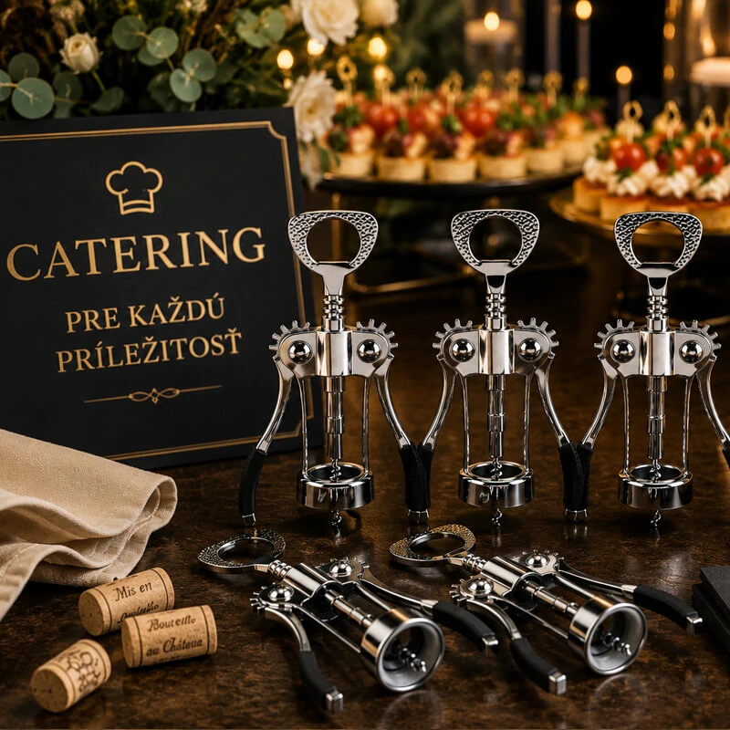 Súprava 5 otváračov na víno – vývrtky na catering a oslavy