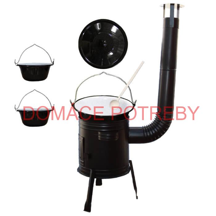 Kotlíkový gulášový set + smaltovaný kotlík 30 L + 2 servírovacie kotlíky