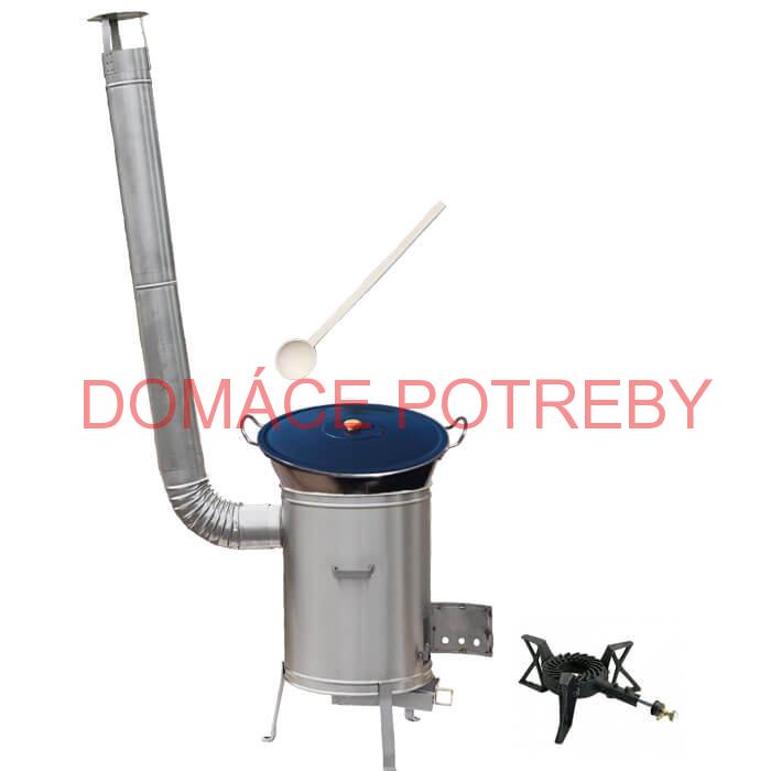 Zabíjačkový nerezový kotol 60 L + nerezová kotlina 53 cm + horák 7 kW