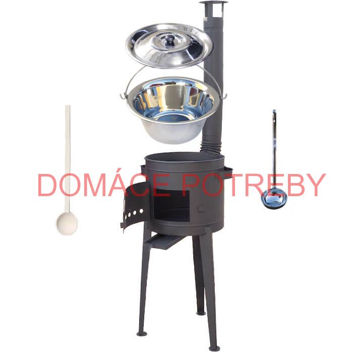 Kotlíkový gulášový set 36 PLUS 600 + nerezový kotlík 15 L (1,2 mm)