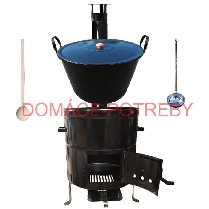 Smaltovaný kotol 80 L + kovová kotlina 58 cm BIG PARTY