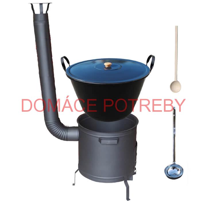 Smaltovaný kotol 60 L + žiaruvzdorná kotlina 53 cm PLUS 600