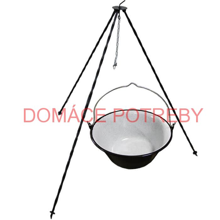 Smaltovaný kotlík 16 L + trojnožka 1,2 m