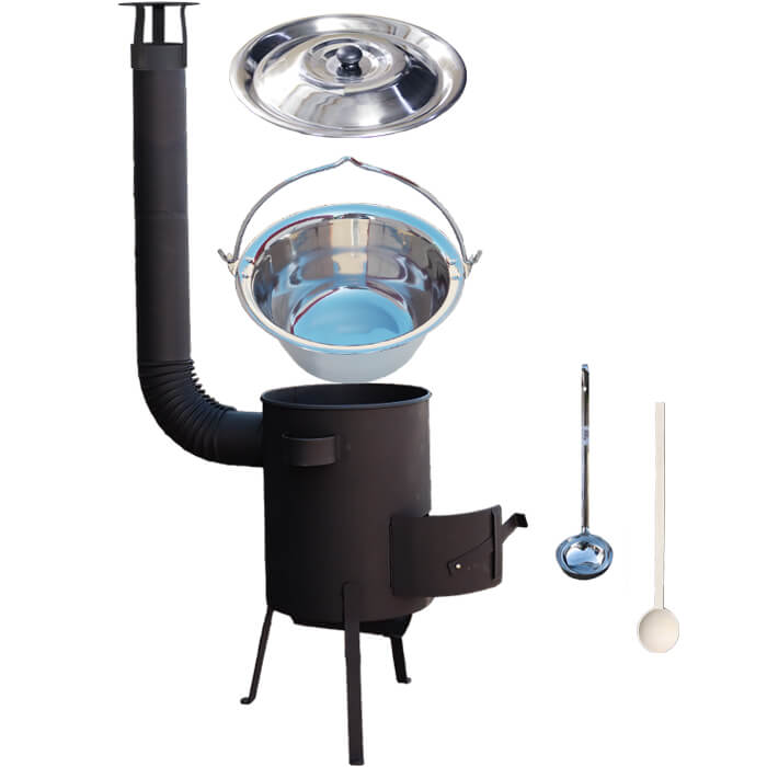Nerezový kotlík 15 L (1,2 mm) INOX + žiaruvzdorná kotlina 36 PLUS 600 4 MM