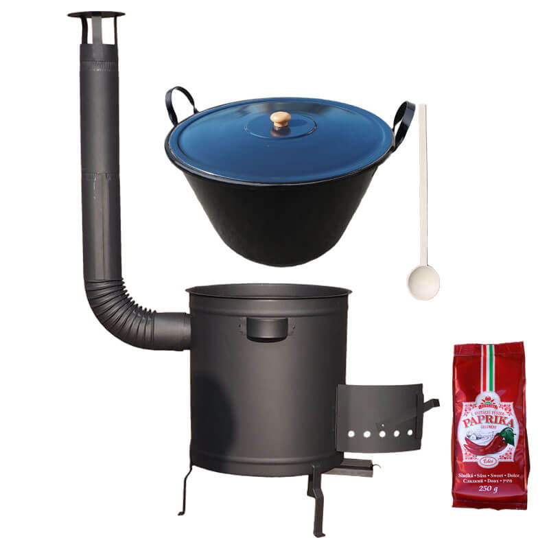 Zabíjačkový smaltovaný kotol 60 L + nerezová kotlina 1,5 mm 50 cm STRONG EXCLUSIVE
