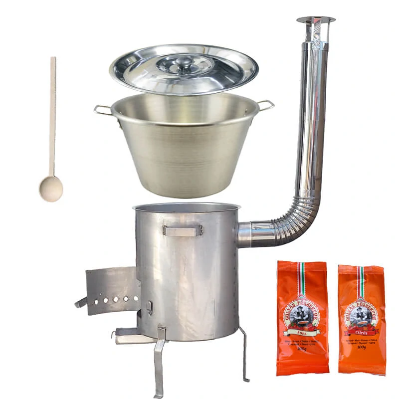 Nerezový kotol 40 L + nerezová kotlina 45 cm 1,5 mm STRONG EXCLUSIVE, + paprikové korenie na guláš