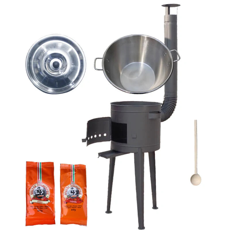 Nerezový kotol 40 L + vysoká kotlina 47 cm (1,5 mm) HODO Plus 600 + paprikové korenie na guláš