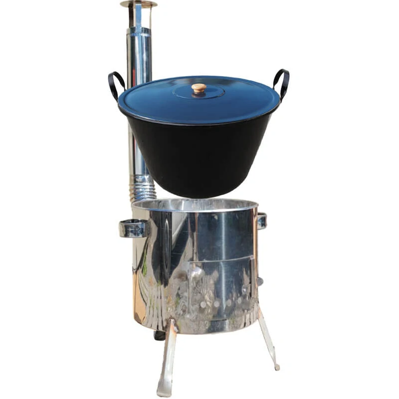 Smaltovaný kotol 70 L + nerezová kotlina 53 cm LUSTRO