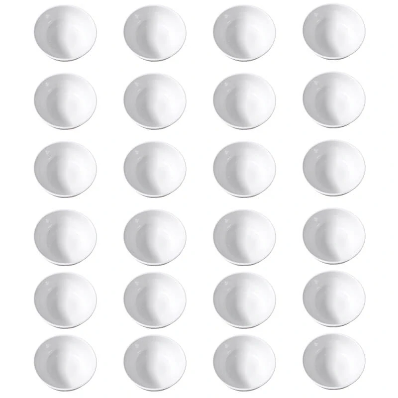 Set 24 ks: Prémiové biele misky s kamennou štruktúrou (750 ml)
