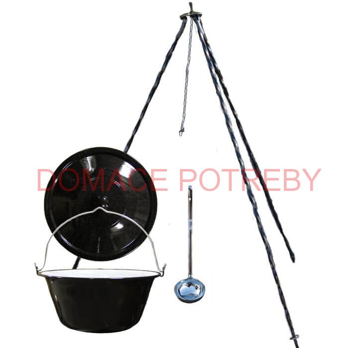 Smaltovaný kotlík 13 L + pokrievka + stojan