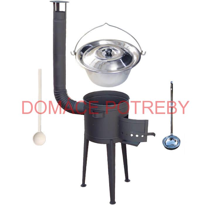 Kotlíkový gulášový set 36 PLUS 600 + nerezový kotlík 15 L (1,2 mm)