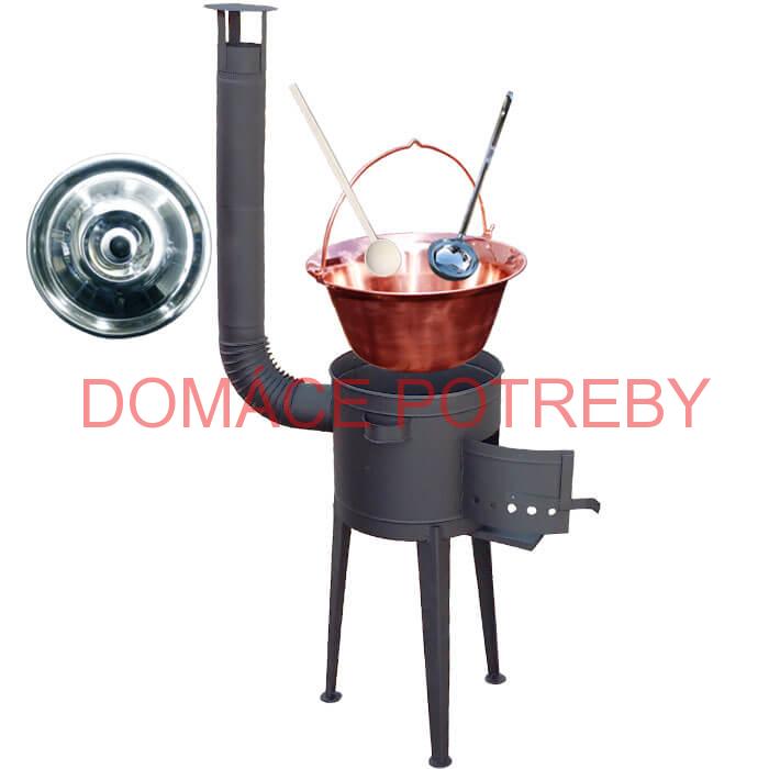 Kotlíkový gulášový set 42 PLUS 600 + medený kotlík 20 L (1,2 mm)