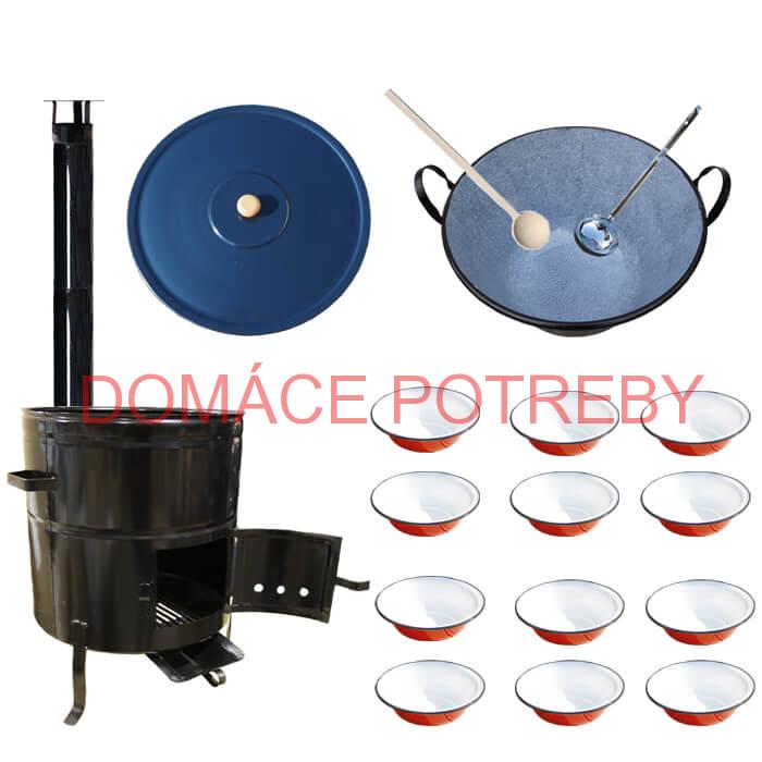 Smaltovaný kotol 80 L + smaltované taniere PLUS 600