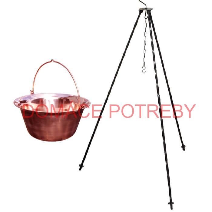 Medený kotlík 10 L (1,2 mm) + trojnožka 1,2 m