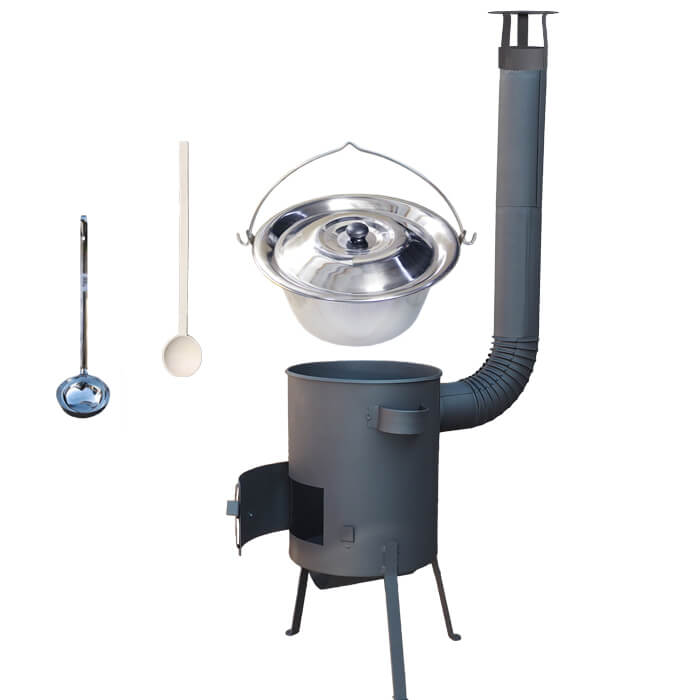 Nerezový kotlík 15 L (1,2 mm) INOX + žiaruvzdorná kotlina 36 PLUS 600 4 MM