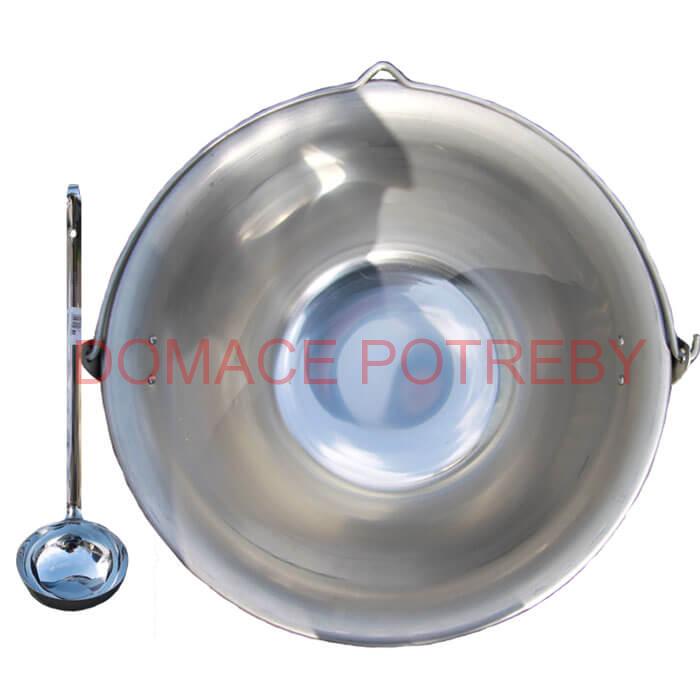 Nerezový kotlík na guláš 10 L (1,5 mm) + antikórová naberačka