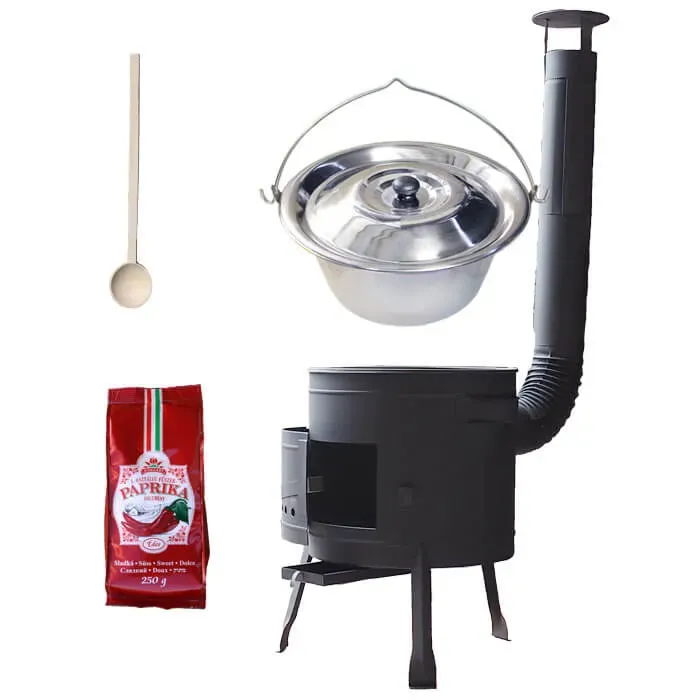 Nerezový kotlík 22 L (0,8 mm) INOX + hrubostenná (1,5 mm) žiaruvzdorná kotlina BALKY STRONG 42 PLUS 600