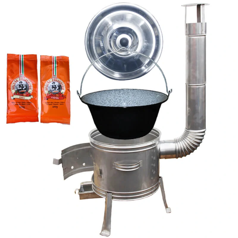 Smaltovaný kotlík 22 L + Nerezová kotlina 42 INOX + paprikové korenie na guláš - MIX 100 g