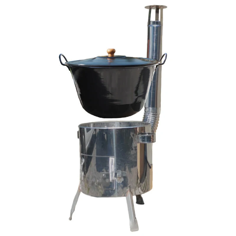 Smaltovaný kotol 60 L + nerezová kotlina 53 cm LUSTRO