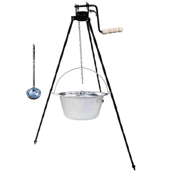 Antikorový kotlík 20 L (0,8 mm) + pokrievka + stojan s kladkou VAR
