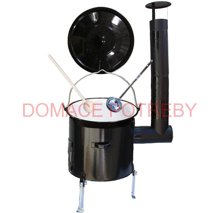 Smaltovaný kotlík 10 L (1,2 mm) + smaltovaná kotlina 31 cm + vareška a naberačka Easy party