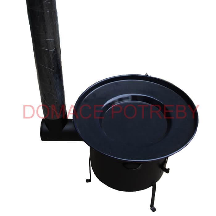 Smaltovaná grilovácia panvica s reťazou 56 cm